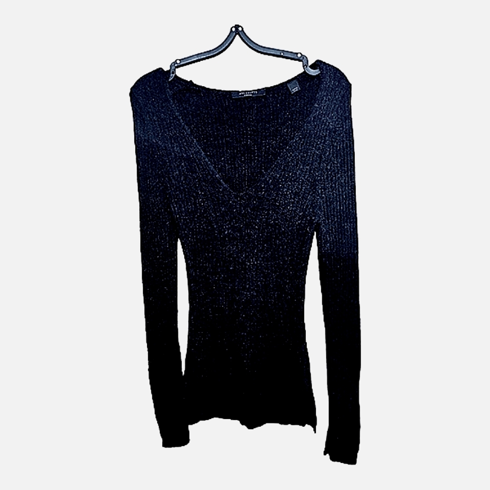 Allsaints Rhoda Jumper V-neck Sweater in Black